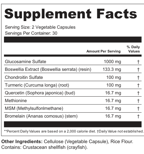 Supplement Facts for Glimmer Hue