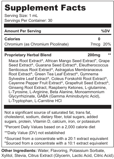 Supplement Facts for Echo Drift